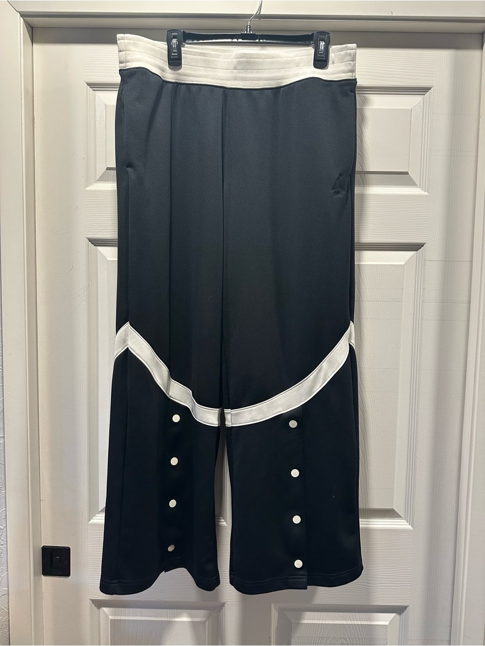 Jordan Black & White Snap-Front Track Pants